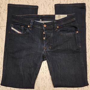 Diesel Dark Navy Blue Larkee Regular Straight Fit Jeans